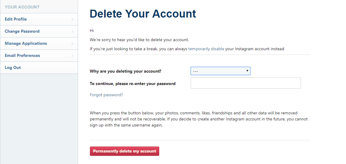 Delete Password