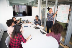 Six Woman Standing And Siting Inside The Room 1181622